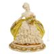 DAMA CON FIORI Statuetta statua statuina porcellana Capodimonte fatto a mano made in Italy