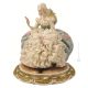DAMA CON SPECCHIO Statuetta statua statuina porcellana Capodimonte fatto a mano made in Italy