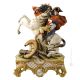 NAPOLEONE ATTRAVERSA LE ALPI Statuetta statuina figura porcellana Capodimonte fatto a mano Made in Italy