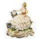 PITTURA ALL' APERTO Statuetta statua statuina porcellana Capodimonte fatto a mano made in Italy