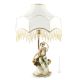 GIOVANE CON FRUTTA - LAMPADA Abat-jour Tavolo Porcellana Capodimonte Made in Italy