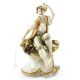 GIOVANE CON FRUTTA Statuetta statua statuina porcellana Capodimonte fatto a mano made in Italy