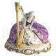 GIOVANE CON FRUTTA Statuetta statua statuina porcellana Capodimonte fatto a mano made in Italy