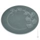 GIMGKO centrotavola piatto ceramica artistica piemontese fatta e decorata a mano autentica Made in Italy grigio