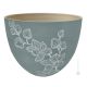 ORCHIDEA Cachetpot portavaso per pianta autentica ceramica artistica fatta e decorata a mano grigio
