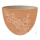 ORCHIDEA Cachetpot portavaso per pianta autentica ceramica artistica fatta e decorata a mano rosso