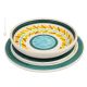 ERICE Collezione Set 18 Pezzi Servizio Piatti per 6 Persone Stoviglie Ceramica Fatto Dipinto a Mano Made in Italy Sicilia
