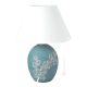 ORCHIDEA Lampada da tavolo abat-jour ceramica artistica piemontese fatto e decorato a mano autentico Made in Italy blu