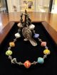Collana con perle a doppio cono in autentico vetro di Murano, fatte a mano