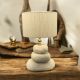 LAMPADA in Sassi di Marmo, abajour in pietra naturale autentica, design moderno, realizzata a mano.