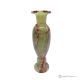 VASO ad anfora in marmo onice verde, pietra naturale, realizzato a mano, design elegante.