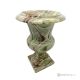 VASO mediceo in marmo onice verde, pietra naturale, realizzato artigianalmente, design elegante.