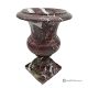 VASO mediceo in marmo rosso Levanto, pietra naturale, fatto a mano, design elegante.