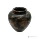 VASO sferico per fiori in marmo nero Michelangelo, pietra naturale di qualità, fatto a mano.