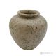 VASO sferico per fiori in marmo, pietra fossile naturale di qualità, fatto a mano, design classico.