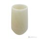 VASO per fiori in marmo onice bianco, pietra naturale di qualità, design elegante, fatto a mano.