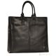 GRETA Shopper tote borsa a spalla donna vera pelle artigianale nero