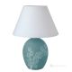 ORCHIDEA Lampada da tavolo abat-jour ceramica artistica piemontese fatto e decorato a mano autentico Made in Italy blu