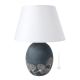 GIMGKO Lampada da tavolo abat-jour ceramica artistica piemontese fatto e decorato a mano autentico Made in Italy grigio