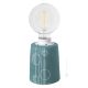 BOLLE Lampada da tavolo abat-jour ceramica artistica piemontese fatto e decorato a mano autentico Made in Italy blu