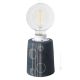 BOLLE Lampada da tavolo abat-jour ceramica artistica piemontese fatto e decorato a mano autentico Made in Italy grigio