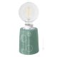BOLLE Lampada da tavolo abat-jour ceramica artistica piemontese fatto e decorato a mano autentico Made in Italy verde
