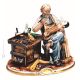 PINOCCHIO E GEPPETTO Statuetta statuina figura porcellana Capodimonte fatto a mano Made in Italy