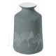 VASO GINKO Vaso in ceramica piemontese fatto e decorato a mano autentico motivo con foglie Made in Italy