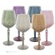 ALKIMIA Set 6 bicchieri acqua calici stelo dipinti a mano autentici in vetro di qualità superiore.