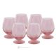 ALKIMIA Set 6 bicchieri calici whisky dipinti a mano autentici in vetro di qualità superiore.-Pink