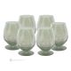 ALKIMIA Set 6 bicchieri calici whisky dipinti a mano autentici in vetro di qualità superiore.-Green