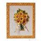 QUADRO decorativo ceramica artistica stile Barocco dettaglio oro 24k Made in Italy