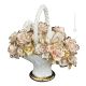 FIORI Decorazione da tavolo centrotavola ceramica artistica stile Barocco dettaglio oro 24k Made in Italy