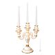 PORTACANDELE Portacandele candeliere ceramica artistica stile Barocco dettagli colore oro 24k Made in Italy