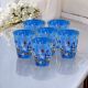 Set 6 bicchierini per liquore in vetro soffiato con murrine fatti a Murano Venezia