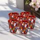 Set 6 bicchierini per liquore in vetro soffiato con murrine fatti a Murano Venezia
