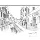 COLLE DELL'ANGELO CANNAREGIO - VENEZIA Disegno con matita su cartoncino moderno Made in Italy 