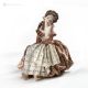 DAMA Statuetta porcellana Capodimonte, signora romantica, eleganza senza tempo.