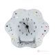 FIORE Orologio da tavolo, in vetro trasparente con gocce, design moderno, fatto a mano