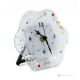 FIORE Orologio da tavolo, in vetro trasparente con gocce, design moderno, fatto a mano
