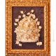 QUADRO decorativo ceramica artistica stile Barocco dettaglio oro 24k Made in Italy
