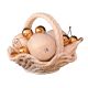 CESTO CON FRUTTA Decorazione da tavolo centrotavola ceramica artistica stile Barocco colore oro 24k cristalli swarovski 