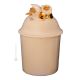 BARATTOLO CON COPERCHIO Decorazione da tavolo centrotavola ceramica artistica stile Barocco colore oro 24k