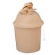 BARATTOLO CON COPERCHIO Decorazione da tavolo centrotavola ceramica artistica stile Barocco colore oro 24k