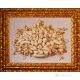 QUADRO decorativo ceramica artistica stile Barocco dettaglio oro 24k Made in Italy