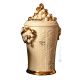BARATTOLO CON COPERCHIO Decorazione da tavolo ceramica artistica stile Barocco colore oro 24k cristalli swarovski