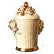 BARATTOLO CON COPERCHIO Decorazione da tavolo ceramica artistica stile Barocco colore oro 24k cristalli swarovski