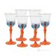 ADAGIO Set 6 bicchieri vino calici stelo dipinti a mano autentici in vetro di qualità superiore.