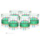 BRILLANTE Set 6 bicchieri acqua dipinti a mano autentici moderni in vetro di qualità superiore.