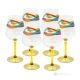 JULIETTE Set 6 bicchieri calici stelo dipinti a mano autentici in vetro di qualità superiore.